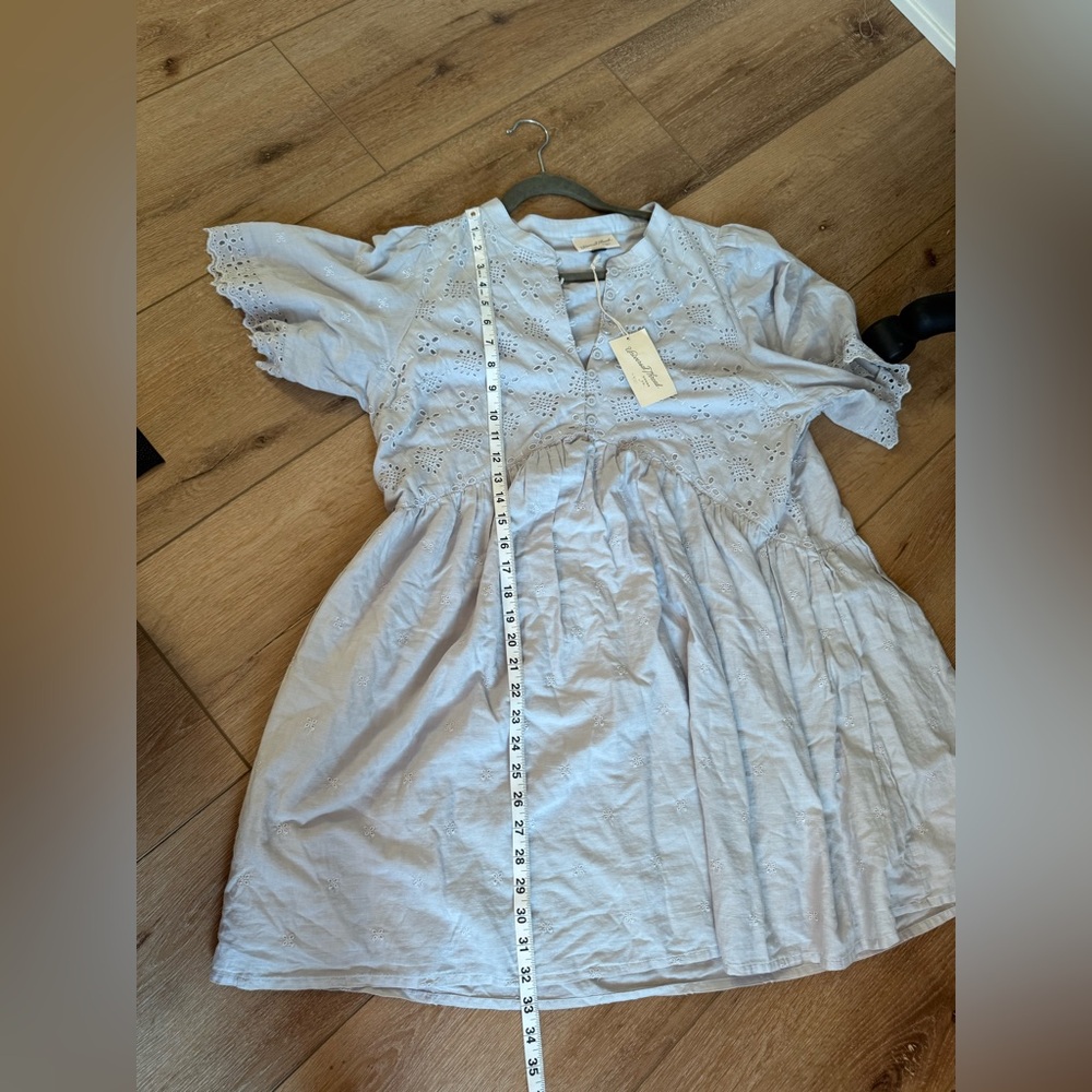 Universal Thread blue colored eyelet cotton dress size XL NEW WITH TAGS - Picture 6 of 9